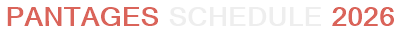 Pantages Schedule 2026