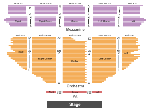 Hollywood Pantages Theatre Pantages Seating Chart